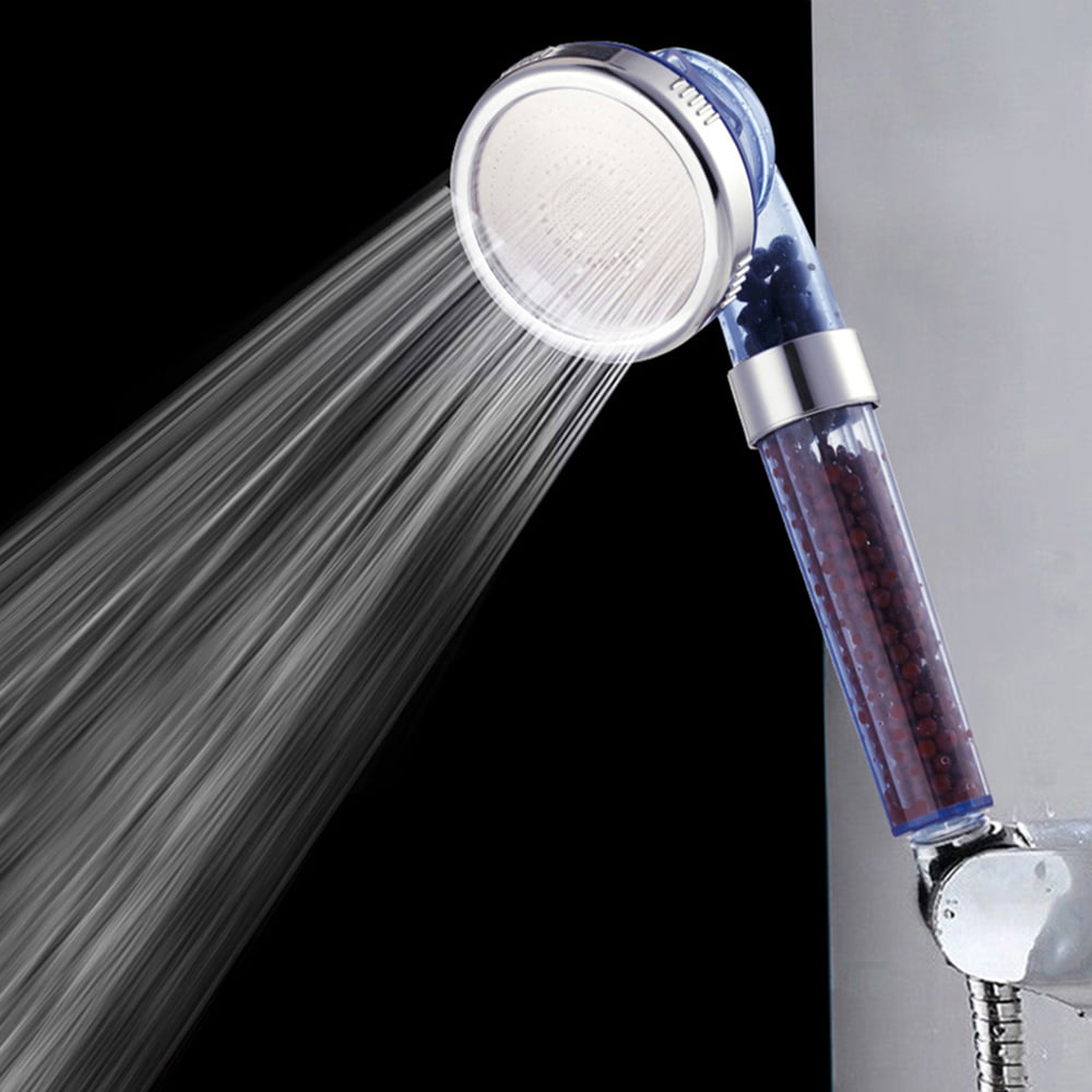 Removable Massage spa Shower Shower Water Saving with Mineral Ball Filter Wellness Shower Hand Shower 3 Colors Shower Head Shower Shower with Color Change Temperature Etmury LED Shower Head 