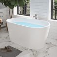 thumbnail image 4 of Vanity Art Bordeaux 51" Acrylic Freestanding Soaking Bathtub, White/Integrated Overflow, 4 of 5