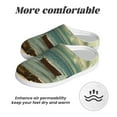 thumbnail image 6 of Fotbe Serene Coastal Blue Sky Pattern Women's Fuzzy Curly Fur Memory Foam Loafer Slippers Indoor Outdoor Slippers Winter Home Shoes-46/47, 6 of 7