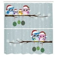 thumbnail image 3 of Ambesonne Owl Shower Curtain, Christmas Family on Tree, 69"Wx75"L, Multicolor, 3 of 5