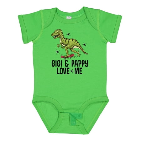 

Inktastic Gigi and Pappy Love Me Grandson Gift Baby Boy Bodysuit