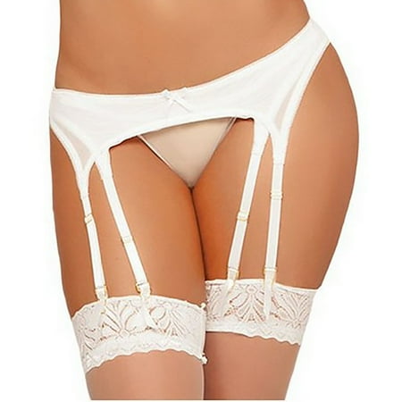 MQLKF Women Sexy Bow Perspective Thigh-Highs Garter Belt Suspender Lingerie WH Fashionable Breathable Women Nightgown