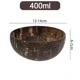 thumbnail image 3 of Cuencos de coco natural y juegos de cucharas de madera Cuencos de cáscara de coco reutilizables para postres, yogur, ensaladas de frutas, vajilla de cocina, 3 of 5