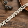 thumbnail image 5 of 20 Yard Beige Scalloped Edge Lace Antique Crochet Cotton Lace Trim Vintage Decorative Lace Decorative Ribbon Lace Fabric for Sewing Craft Wedding Decoration,width 0.39 in, 5 of 5