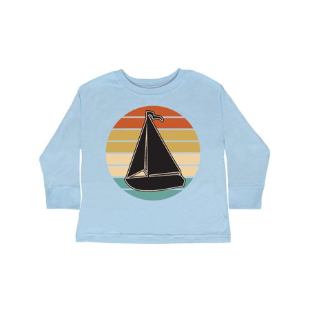 

Inktastic Sailboat Vintage Nautical Sailing Gift Toddler Boy or Toddler Girl Long Sleeve T-Shirt