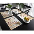 thumbnail image 3 of Thanksgiving Flower Floral Placemats Set of 4 Fall Plant Leaves Placemat,Washable Autumn Farmhouse Table Mats Set,Thanksgiving Bird Table Placemats for Kitchen Dining Table Harvest Holiday Party Decor, 3 of 6