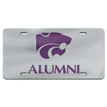 WinCraft Silver Kansas State Wildcats Alumni Laser Cut Acrylic License Plate