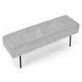 thumbnail image 4 of iRerts 45" Bench for Bedroom, Ottoman Bench Seat Upholstered Bedroom Benches, Modern Entryway Bench Couch Long Bench with Steel Legs for Entryway Dining Room Living Room Bedroom End of Bed, Gray, 4 of 9
