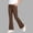 Brown, variant on OGLCCG School Uniform Pants for Girls High Waist Flare Leg Dress Pants with Pockets Trendy Solid Color Bell Bottoms for Teen Kids 4-12 Years