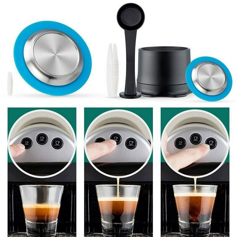 For Nespresso Zenius Pro Refillable Coffee Capsule Pods Stainless  Steel,Filters 