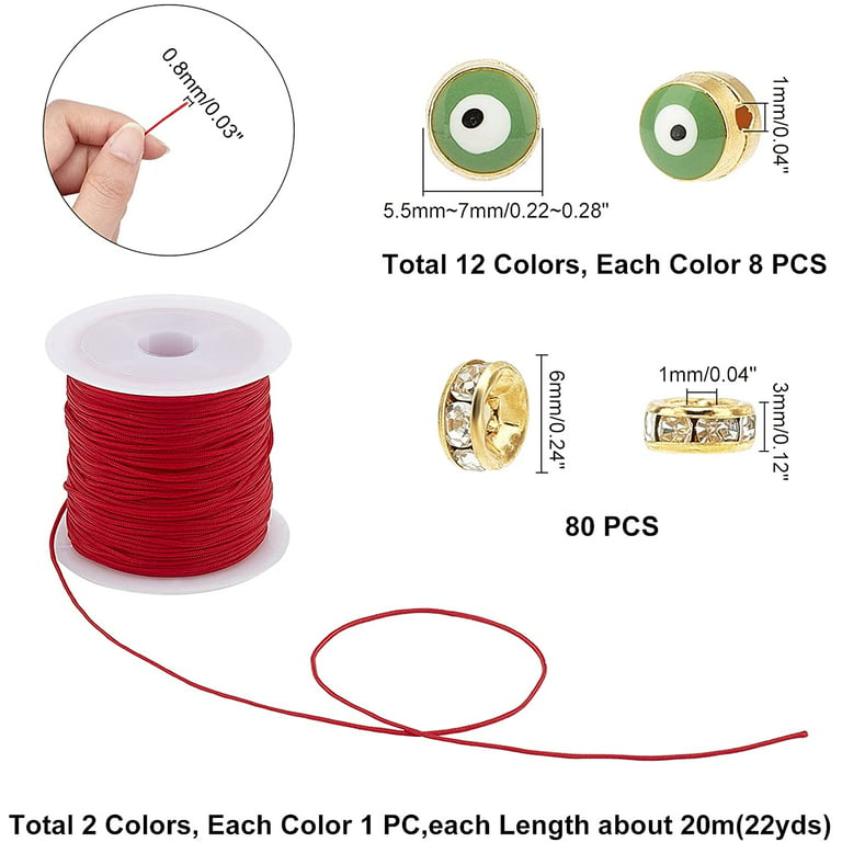 1Set Evil Eyes Bracelets Making Kits - 96pcs 12 Color Golden
