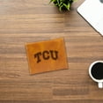 thumbnail image 3 of College Rico Industries TCU Horned Frogs Brown Laser Engraved Trifold Laser Engraved Tri-Fold Wallet - Men's Accessory, 3 of 5