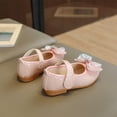thumbnail image 3 of Icvfdpl Baby Girl Sandals Fashion Summer Flat Bottom Lightweight Rhinestone Pearl Bow Solid Hook Loop Weekend Comfortable 10 Years-10.5 Years, 3 of 3