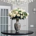 thumbnail image 4 of Zukuco 12Pcs Silk Roses Artificial Flowers Realistic Single Stem Flowers Fake Rose Bouquet for Arrangement Wedding Party Office Home Decor (White), 4 of 7