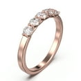 thumbnail image 2 of 0.51Ct Premier Five Stone Trellis Diamond Moissanite 18K Rose Gold Over Silver Wedding Ring, 2 of 4