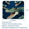 thumbnail image 5 of Crocodile Gaming Mouse Pad Desk Mat, Square 8.3x9.8 Inch Non-Slip Rubber Bottom Printed Design for Office and Gaming, 5 of 6