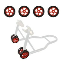 Porotmotor Motorcycle Stand Wheels Replacement for Front Lift Rear Stand 4PC Tyres Black