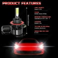 thumbnail image 3 of CHUSYYRAY H13/9008 LED Headlight Bulbs Kit High Low Beam 6000K Super Bright White, 2 Pack, 3 of 10