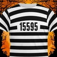 thumbnail image 5 of Halloween Prisoner Old Time Striped Costume All Over Adult T-Shirt - Medium, 5 of 7