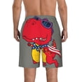 thumbnail image 3 of Kdxio Dinosaur Super Hero Cartoon Pattern Mens Casual Shorts - Drawstring Summer Beach Sports Shorts for Men, 3 of 9