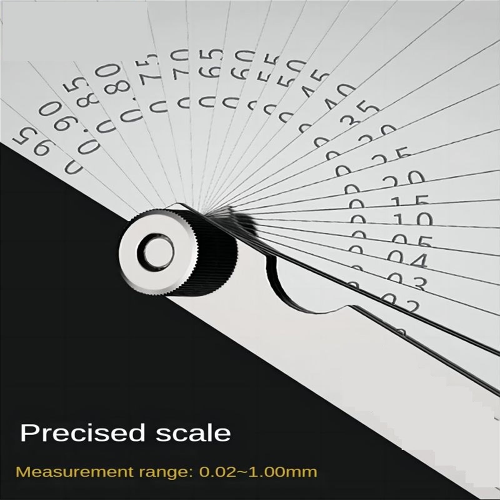 Stainless Steel SAE Metric Thickness Feeler Gauge Gap Measurement Mm Gauges Leaf Sheet Blades Filler Gauge Tools ,Easy Identification