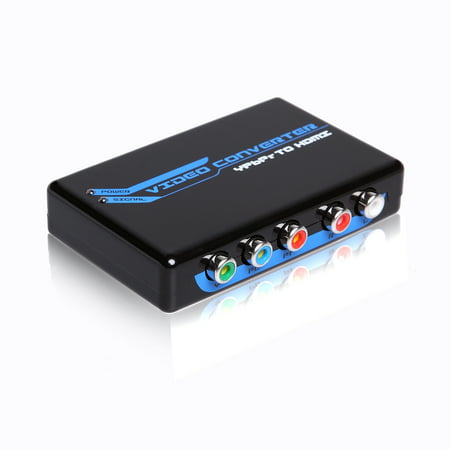 RCA Component 5RCA RGB YPbPr to HDMI Converter Adapter Analog to Digital HDMI v1.3 1080P 720P HDCP Video Audio Adaptor Box for TV HDTV, Bluray, DVD, PS4, PS3, Xbox One, 360, Wii,