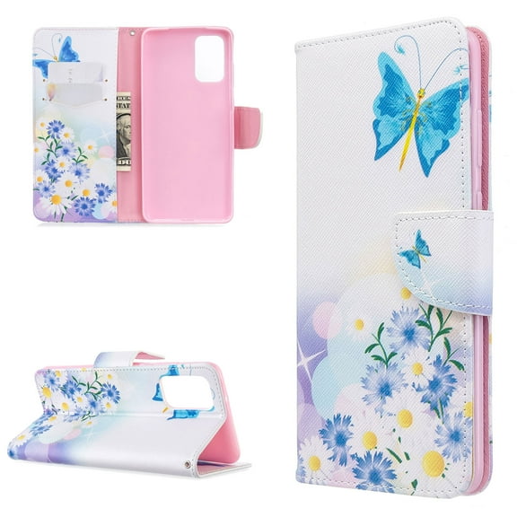 Galaxy S20 Case Cover Wallet, Allytech PU Leather Slim Fit Folio Flip Kickstand Drop Protection Shockproof Colorful Pattern Magnetic Clasp Case Cover for Samsung Galaxy S20 6.2" 2020,Butterfly