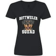thumbnail image 3 of Inktastic Dog Rottweiler Squad Women's V-Neck T-Shirt, 3 of 5
