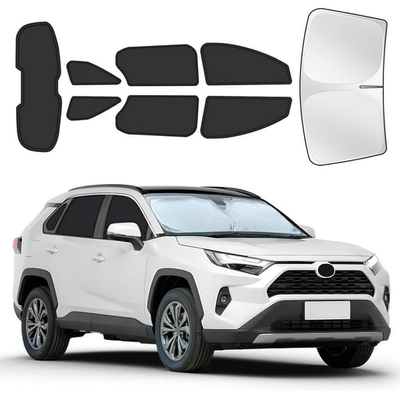 for Toyota Sienna 2021-2025 Car Window Shades, 8pcs Privacy Sun Shade Set for Front Windshield Side and Rear Windows, Full Window Covers Keeps vehicle Cool for Camping Napping