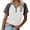White, variant on Langwyqu Womens Henley V Neck Raglan Short Sleeve Color Block T Shirts