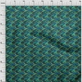 thumbnail image 4 of oneOone Viscose Jersey Turquoise Blue Fabric Abstracts Craft Projects Decor Fabric Printed By The Yard 60 Inch Wide, 4 of 5