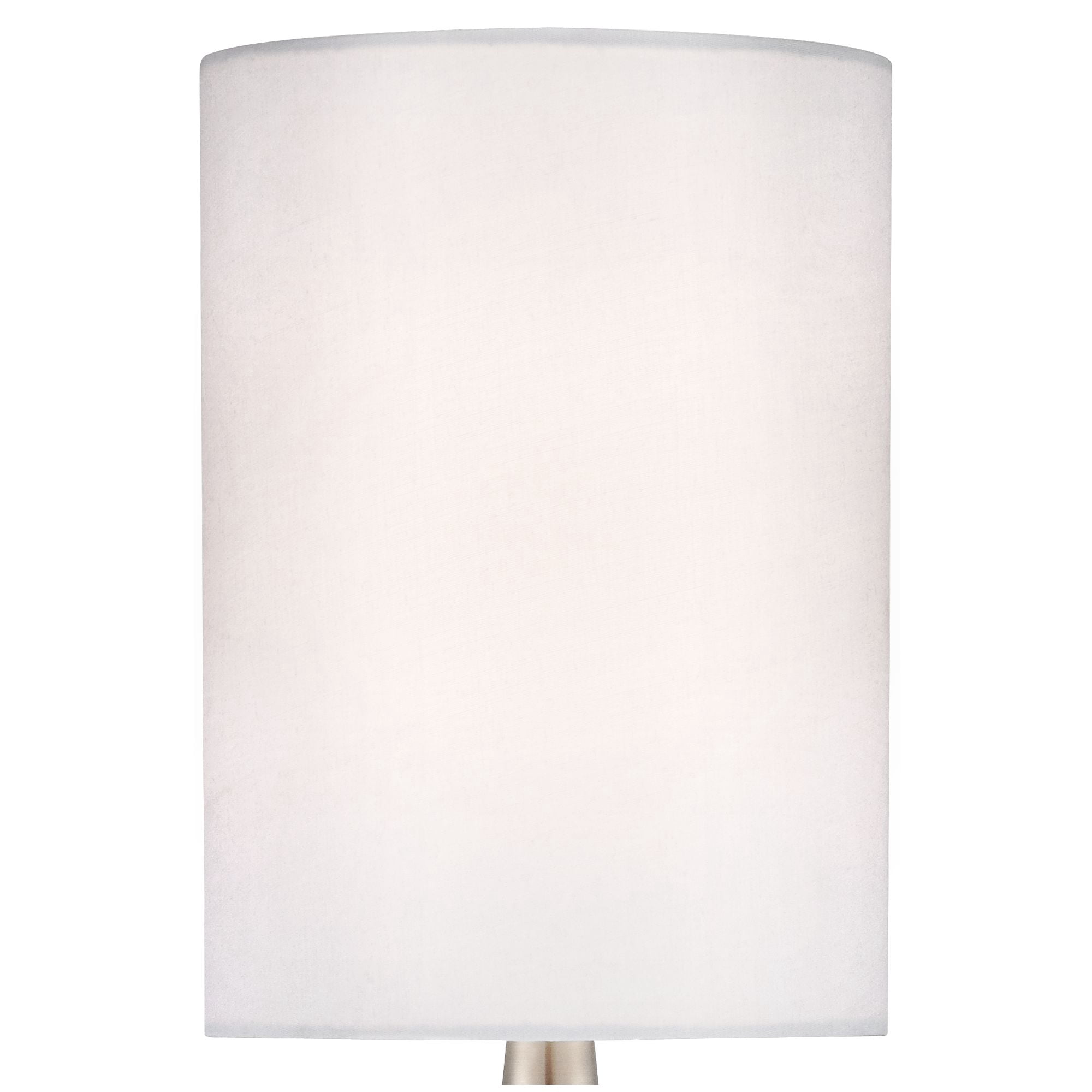 360 Lighting Modern Accent Table Lamp 21" High Brushed Nickel Metal Teardrop White Cylinder Shade for Bedroom Living Room House Bedside Nightstand