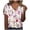 Pink, variant on RKZDSR Womens Summer Short Sleeve Tops Floral Print Button Up Leisure Oversized Tees Dressy Casual V-Neck T-Shirts Cute Blouse Basic Shirts for Work Blue M