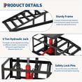 thumbnail image 6 of 2 Pack Hydraulic Car Ramps - No Installation Required, 5T/ 11000LBS Max Load Low Pro-File Car Lift Service Ramps, Heavy Duty Steel Hydraulic Vehicle Ramps for Car Truck Trailer Garage Repair, 6 of 6