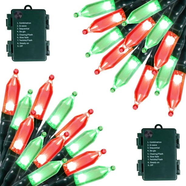 Luces navideñas Brightown que funcionan con pilas, 2 x 5,5 m, 50 LED