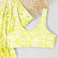 thumbnail image 5 of CAUYDY Children Girls Swimsuit Sets Little Girls Bathing Suit Tankini Girls' Swimwear Summer Beach 4T 5T 6T 7T 8T 9T Kid Girls Bikini 2Pcs Set with Cover Ups (Sizes 11-12 Years,F02-Yellow), 5 of 6