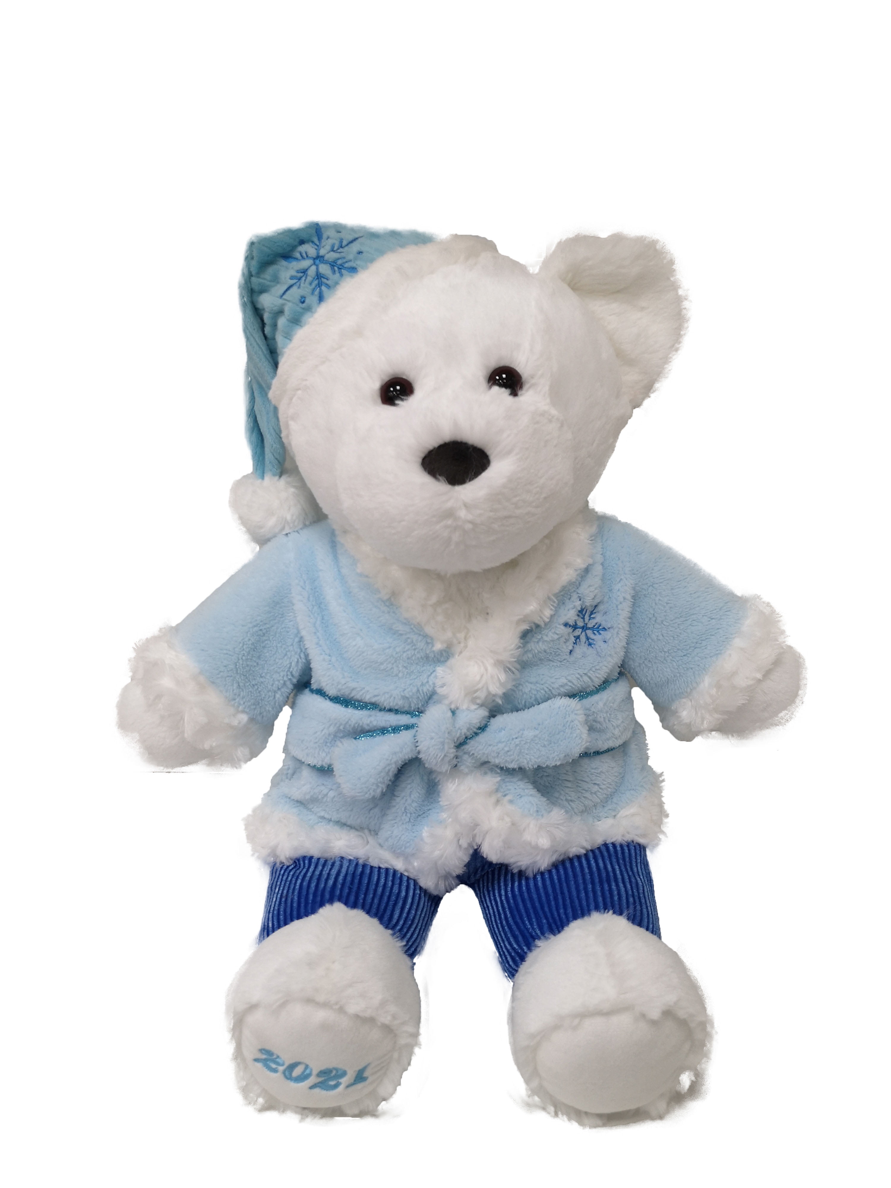 Lulabay baby boys teddy bear ear dressing gown