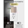 thumbnail image 2 of Night Lights Auto Sensor Brown Nautical Waves Plug-in LED Nightlights Lamp Dusk to Dawn for Living Room, Bedroom, Bathroom, Hallway, Stairways Home Wall Decor, Lines Stripes Night Light, 2 of 9