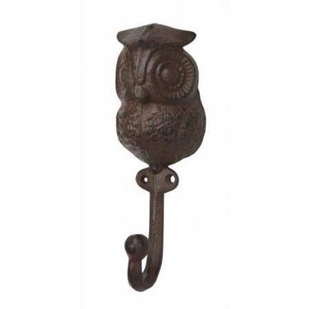 1 X Cast Iron Owl Decorative Wall Hook
