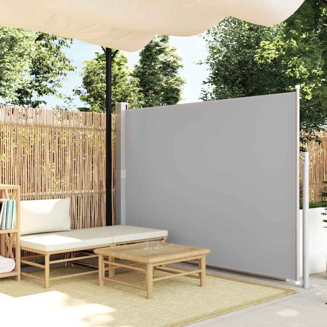 Auvent Latéral Rétractable pour Patio 160 x 300 cm Gris