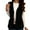 Black, variant on Womens Fleece Vests Full Zipper Keep Warm Coats Side Pockets Casual Fashion Sleeveless Fall and Winter Jackets for Women Gray Size S