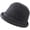 Gray2, variant on CoCopeaunts Small Bucket Hats for Women Autumn Winter Woolen Basin Hat Solid Color Casual Girl Fisherman Hat with Roll-up Brim