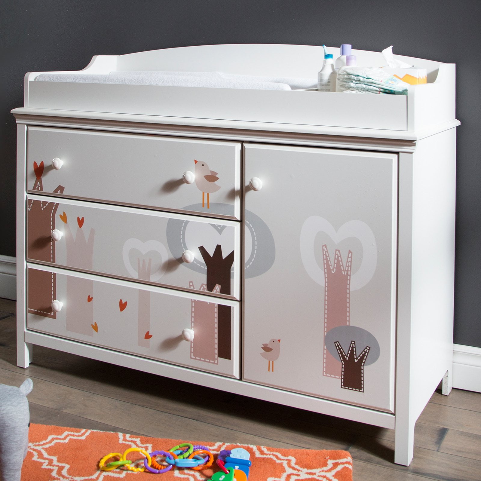 cotton candy changing table