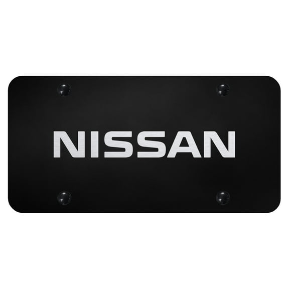 Nissan Laser Etched Logo License Plate (Black)