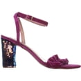 thumbnail image 4 of Womens Betsey Johnson Iliana Ankle Strap Dress Sandals, Magenta Velvet, 4 of 6