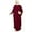 Wine Red, variant on IDOPIP Women's Abaya Muslim Dresses Batwing Sleeve Henley Shirt Prayer Dress Middle East Arabian Robe