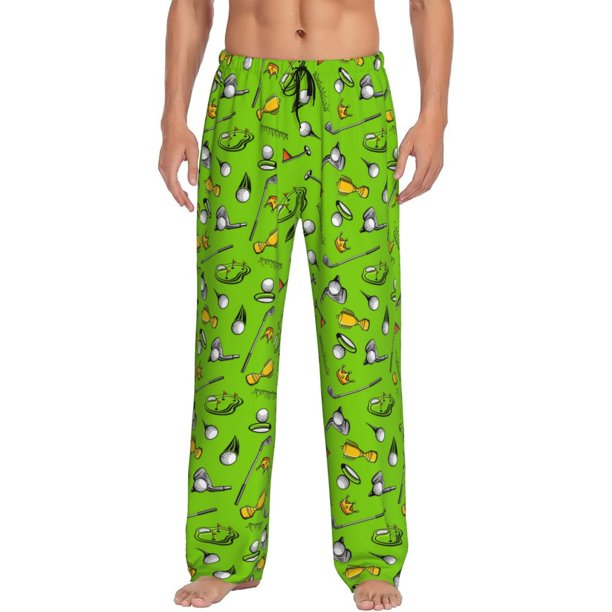 Balery Golf Sport Club Pantalones de pijama para hombre, pijama ultraligero, pantalón de descanso-Large