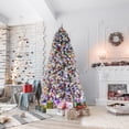 thumbnail image 7 of 9ft Prelit Artificial Christmas Tree, Automatic Snow Flocked Xmas Tree with 900 Lights, 2094 Branches, 4 Colors 8 Modes with Remote Control, Perfect Choice for Xmas Decoration, 7 of 7