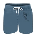 thumbnail image 3 of Mens Casual Pantalones Cortos en Forma de Corazón Impreso Cordón Bolsillo Playa, Poliéster Spandex para Primavera Verano Al Aire Libre Y Diario, 3 of 8