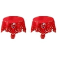thumbnail image 1 of 2X Mantel Bordado de Navidad, Mantel Redondo , para Restaurante, Comedor, Fiesta, Banquete, Eventos, 33 Pulgadas, 1 of 5